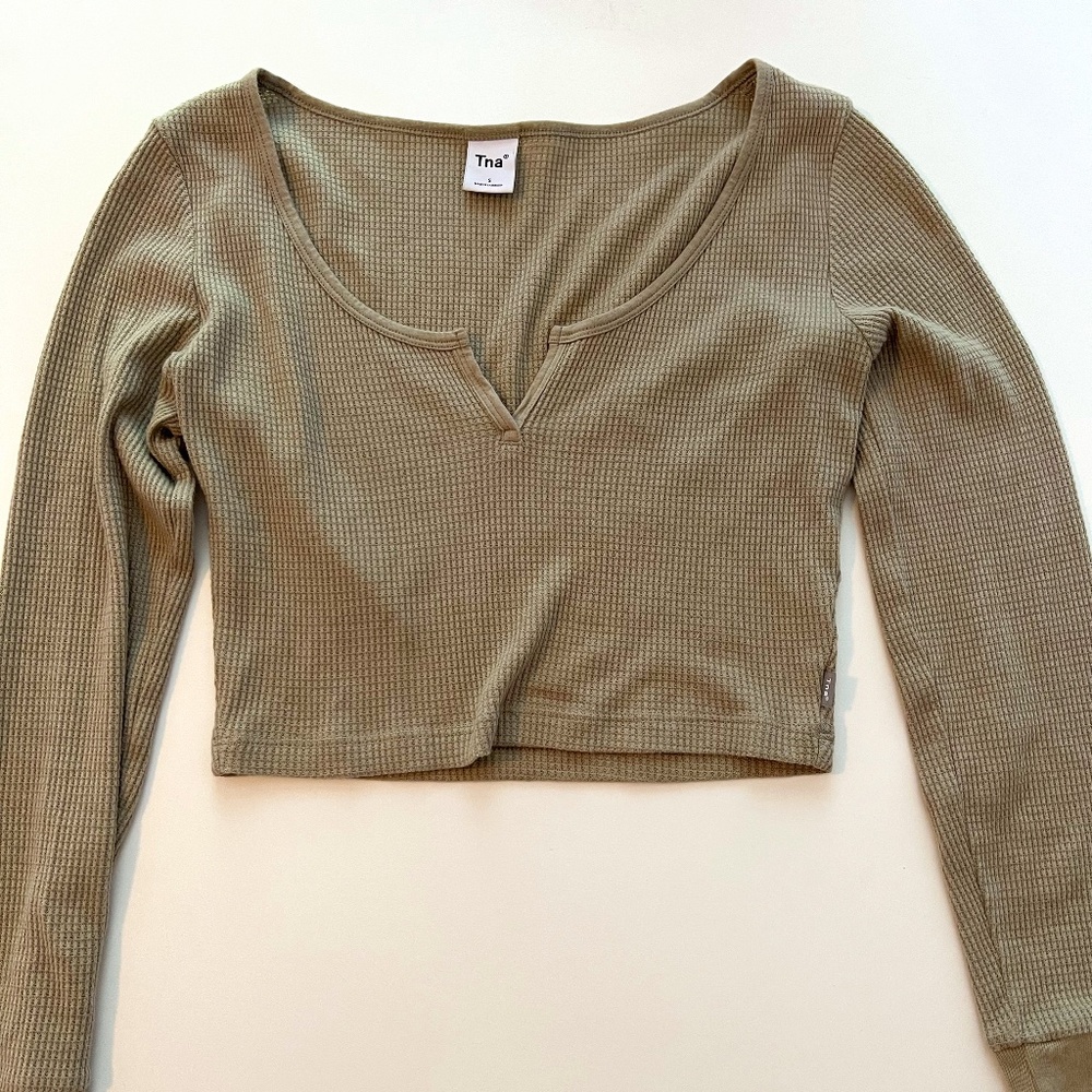 TNA cropped long sleeve top